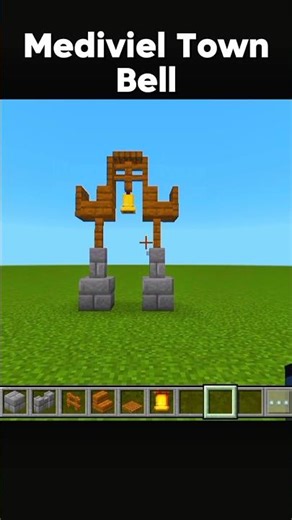 Minecraft Medieval Village Bell Design🔔🏰 #minecraft #shorts