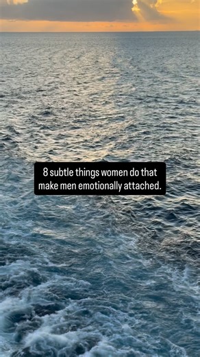 Advice for Women 🌸 on Instagram: "Emotional attachment doesn’t happen through intensity. It happens through safety, softness, and presence a man doesn’t even realize he’s bonding to. 🌙 8 subtle things women do that make men emotionally attached 👇 1. They stay calm when emotions rise. Peace regulates his nervous system — and attachment follows. 2. They listen without fixing or judging. Feeling understood creates deep emotional bonding. 3. They respond with warmth, not pressure. He associates h