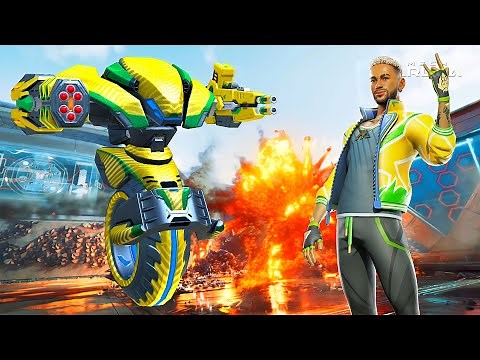 Neymar Jr Gameplay + Killshot with Missile Rack 12 + Carbine 12 - Mech Arena