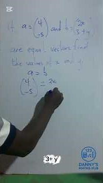Equal vectors made simple💡Watch how we find x and y step by step #Vectors #EqualVectors #jhsmaths