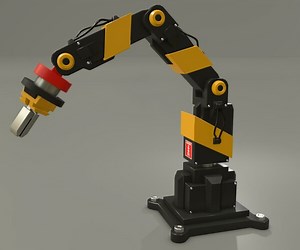 ArtStation - Industrial Robot Arm Low-poly 3D model | Game Assets