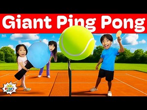 We Made GIANT Ping Pong! Family Game Challenge! - Videos For Kids