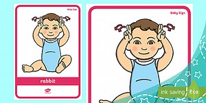 Baby Sign Poster: Rabbit