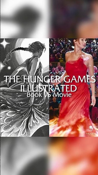 The Hunger Games Illustrated Edition Book vs Movie: Katniss Everdeen - The Girl on Fire Dress🔥