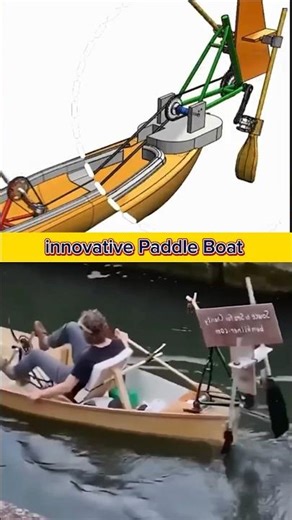 Creative Paddle Boat Design | Innovative Chain Drive Mechanism for Smooth Water Navigation