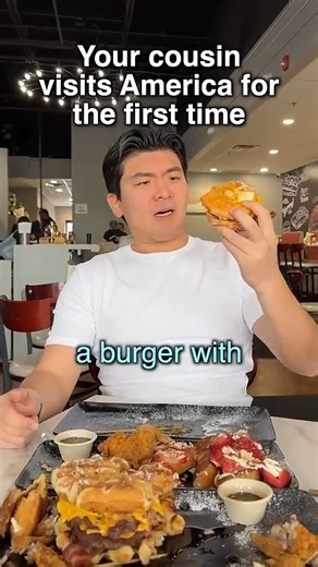 1.2M views · 14K reactions | Your cousin goes to America for the first time #america | Steven He | Facebook