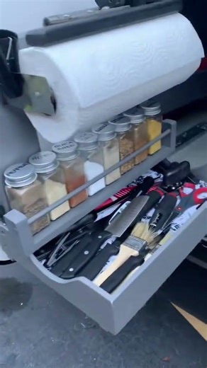 Camper rear storage hack #shorts