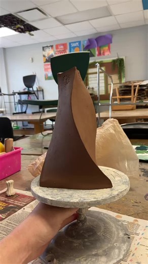 Trying a slab built vase for the first time