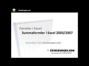 Effektiva metoder för att använda SUM/SUMMA i Excel