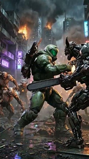 DOOM Slayer Unleashed 💀 | Brutal Cyberpunk Demon War | Shotgun Rampage in Neon Hell 🔥#doomslayer