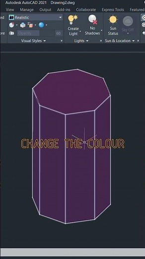 How to Draw an Octagonal Prism in AutoCAD