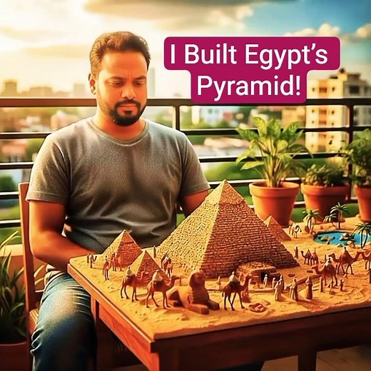 I Built the Great Pyramid of Egypt Using Natural Materials | MAH Art Idea