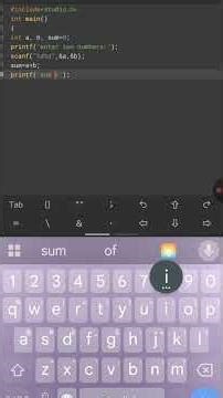 simple c program to find the sum of two numbers #cprogramming