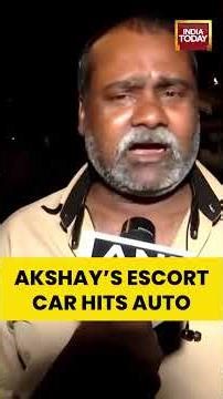 #akshaykumar #autorickshaw #crash #mumbai Akshay Kumar;s Convoy Hits Auto, Driver Serious