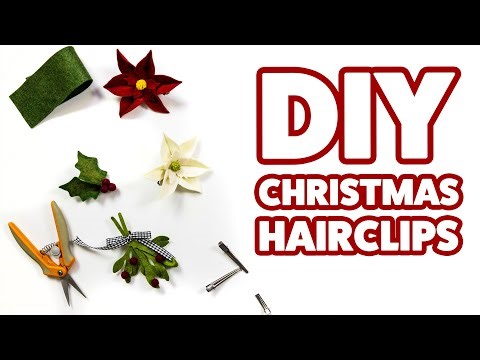 DIY Christmas felt hair clips | How to make Christmas felt hair clips