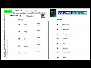 A2 KEY 2 - AUTHENTIC PRACTICE TESTS 2020 - TEST 2 PART 5 #a2key2 #ket2020