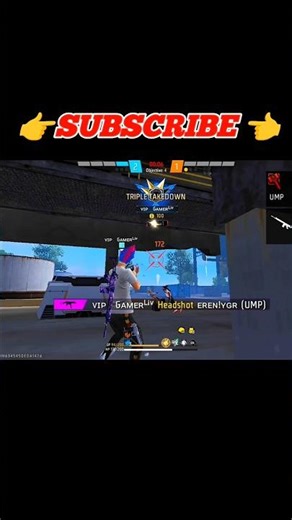 VIP CAMERA IMPOSSIBLE 1V 3 CLUTCH IN UMP😮 #shortsfeed #freefire #vairalvideo #csrankd #gaming