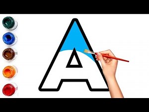 How to Learn Draw and Paint Alphabet Letters A to Z for Kids // Easy Step by Step Drawing Tutorial