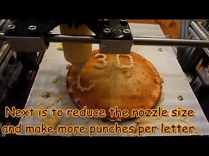 CNC Design Ltd 3D Printer Icing/Frosting Cake using Punch and Extrude Method