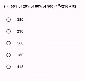 Calculate the value of the expression:? = (60% of 20% of 80% ... | Filo