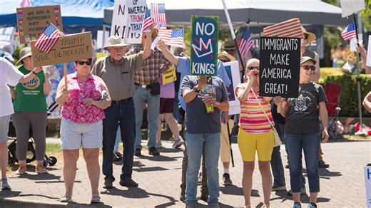 Watch demonstrators take part in 'Good trouble lives on' protest at Oregon State Capitol