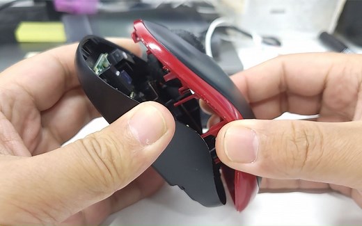 罗技M185无线鼠标拆解，滚轮采用光电编码器