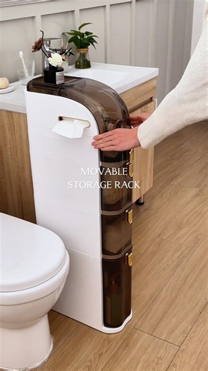 1.2M views · 4.6K reactions |  Stay tidy and mobile! This movable rack adds storage and style to your bathroom setup. ✨  Find it at https://temu.to/m/uwkl29b17m5 or with this code dqc8849. #Temu #TemuFinds #BathroomEssentials | Shoptemu | Facebook