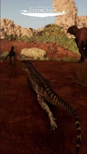 Eocarcharia babies in the desert #EchoesOfExtinction #dinosaur #gaming