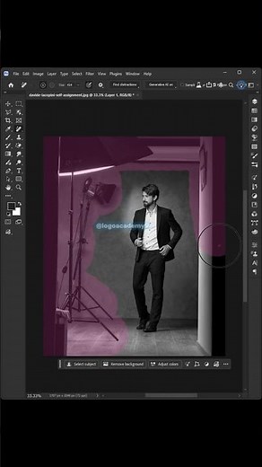 Tips - How to Remove object In Adobe Photoshop #logo_academy