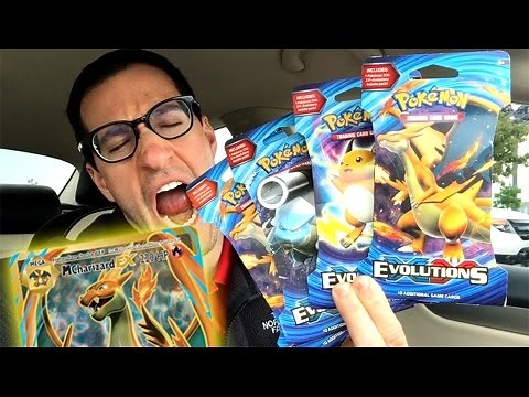 MEGA CHARIZARD EX FULL ART! Where You At?! - OPENING POKEMON EVOLUTIONS POKEMON CARDS BOOSTER PACKS!