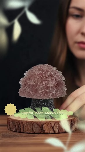 Handmade Crystal Tree Bonsai Money Tree, Feng Shui Wealth Decoration, Home Office Desktop Ornament, Christmas Gift