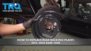 How to Replace Rear Backing Plates 2011-2018 Ram 1500