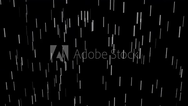 Rain Animation Transparent Stock Video Footage Falling raindrops footage animation in real-time. Strong & Heavy rain wall falling .