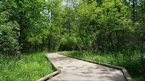 Huff Park reopens in Grand Rapids with new boardwalk, playground