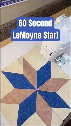 Make this LeMoyne Star Quilt Block with me in a minute! #quiltingtutorial #quilted #starquilt #diy