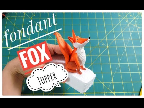 how to make a fondant fox cake topper/Beginner Friendly Tutorial/fondant fox cake topper