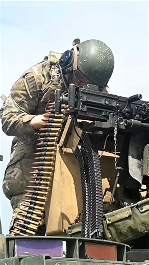 Feeding .50 Cal M2 Browning Rounds Into a Stryker Combat Vehicle