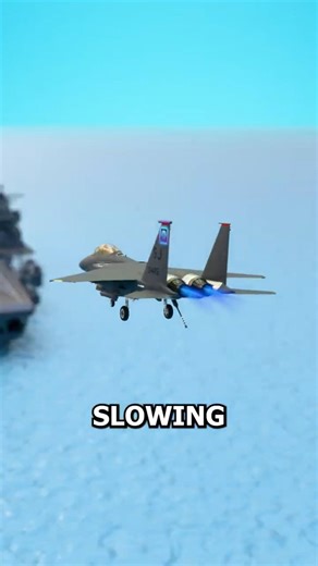 How a fighter jet lands on a carrier🤔