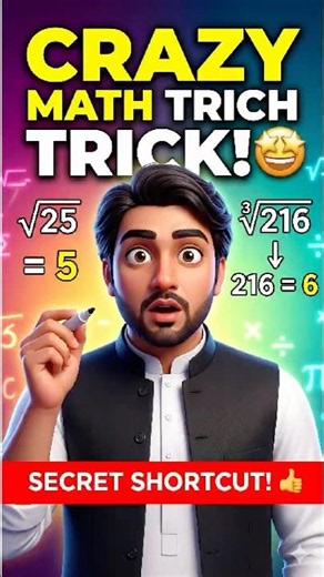 The Craziest Root Math Trick! 🤯 #maths #mathmagic #mathstricks