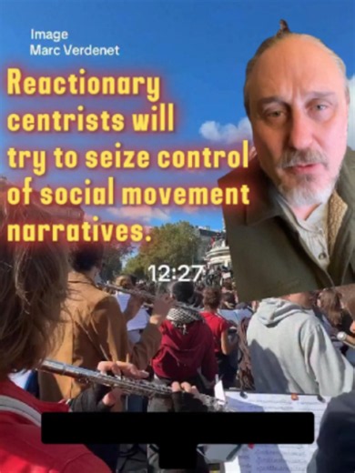 Reactionary centrists will seize control of the stories of social movements, and do the fascist’s work for them. The answer is to not take the bait and continue to spotlight where the real work is happening. #AntifascistDad, #MouvementLyceen, #PoliceViolence, #Manifs, #blocus
