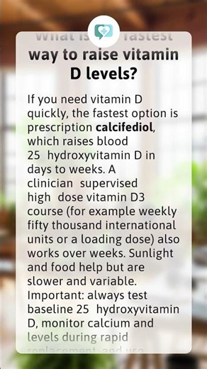 What is the fastest way to raise vitamin D levels?