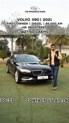 Car Wholesale Bazar on Instagram: "VOLVO S90 | 2021 FIRST OWNER | DIESEL | 65,000 KM HR REGISTERED @27.50 LAKHS 📍 Location: Shaurya Sagar Garden, Farm No. 4, Vasant Kunj, New Delhi 📞 Contact us: 99539 10033 / 99539 20033 / 99539 90033 . . . . #SecondHandCars #SecondHandCar #VolvoS90 #Volvo #LuxurySedan PreOwnedLuxury UsedLuxuryCars DelhiCars PremiumCars LuxuryLifestyle CarForSale AutomotiveIndia CarReels LuxuryDrive CarWholesaleBazar"