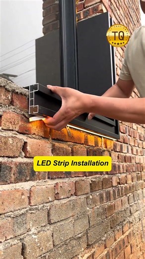 This is a popular aluminum alloy exterior window casing with LED strip lighting. #aluminum