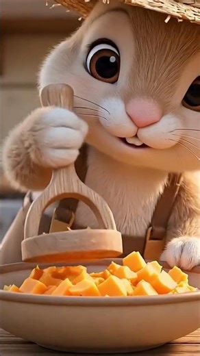 Creamy ￼Smashed Sweet Potatoes🍠 | 3D Animated Cooking ASMR #animation #3danimation #shorts #cute