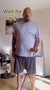 This man was showcasing an exercise with a resistance band which he had recently purchased. As he was working out, he suddenly lost grip and the resistance band hit his crotch. | Jukin Copyright Management