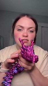 35.4in Large 3D Printed Dragon Toy with Gift Box - Flexible Articulated Dragon Action Figure for Creative Play or Desk Decor Display - Unique Gift for Kids & Stress Relief Toys Adults (Laser Purple)