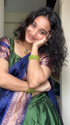 Ankita on Instagram: "Grwm after long time. . . . . . . . . [ traditional, saree, half saree, cute, ethnic, grwm, Jahnavi ,jhumkas, love, motivation, obsessed] #trendingnow #reelsfyp #reel #fypppppppppppppppppppppppppppppppppppppppppppppppppppppppppppppppppppppp #explorepage✨ #gymmotivation #saree #pspk #mb #feed #telugu #tamilsongs #trendingaudio❤️ #tfios #bollywood #southindianfashion #ethnic"