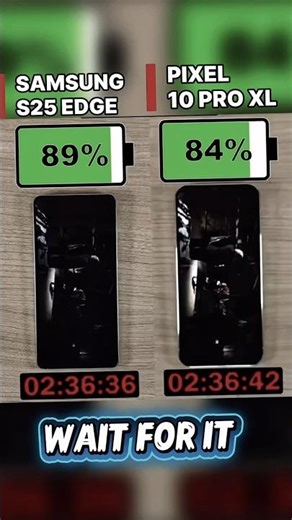 SAMSUNG S25 EDGE VS PIXEL 10 PRO !! BATTERY TEST