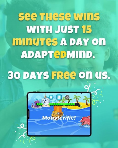 AdaptedMind shows real math wins. #parenthack #Backtoschool