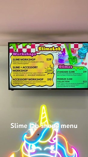 #slime lab shops menu